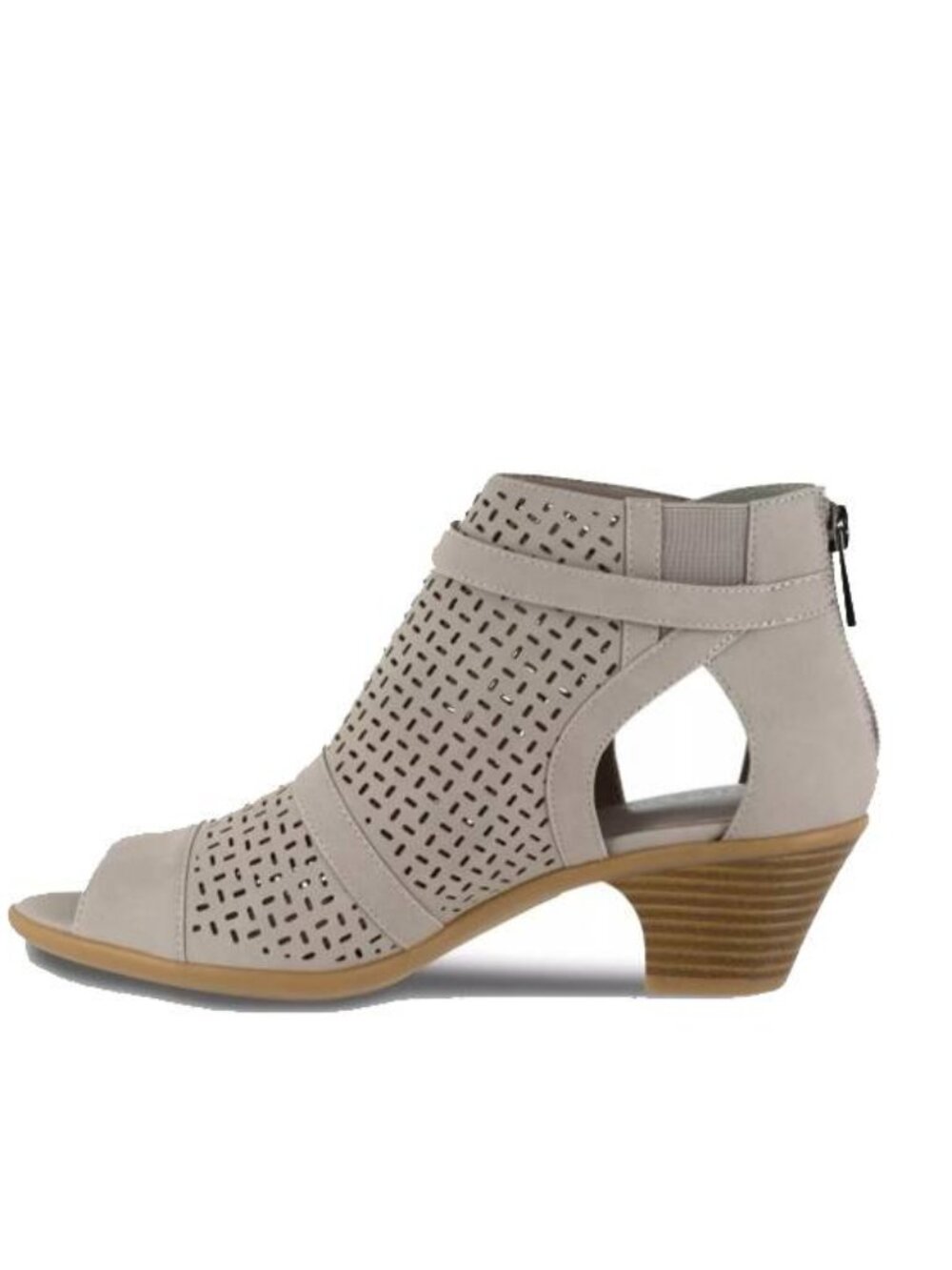 Easy Street Carrigan Women's Bootie Sandals, Size 10W, Grey